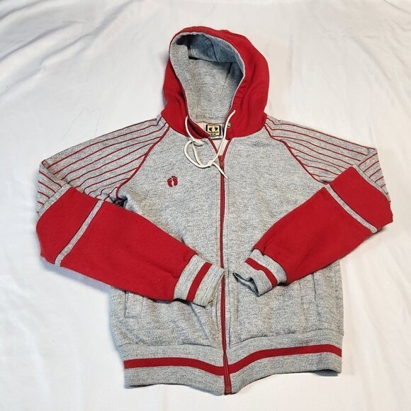 Vintage Hang 10 Red/Grey Striped Blocked Hoodie Size Small
Lot G - Picture 3 of 5